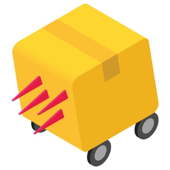 Fast Parcel - Isometric 3d illustration. vector
