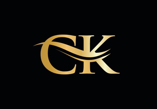 Monogram letter CK logo design Vector. CK letter logo design with modern trendy vector
