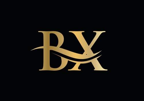 Monogram letter BX logo design Vector. BX letter logo design with modern trendy vector