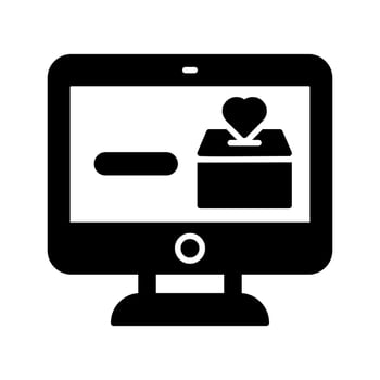 Online Donation Vector Icon