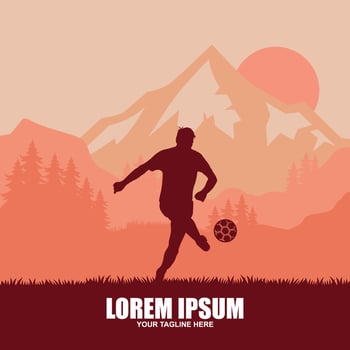 Soccer football logo, emblem designs templates vector