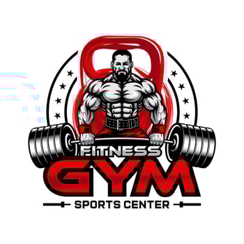 Bodybuilding emblem and Gym Logo Design Vector Template