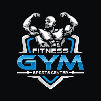 Bodybuilding emblem and Gym Logo Design Vector Template