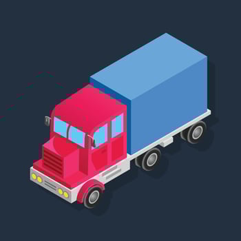 Truck - Isometric 3d illustration. vector