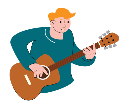 hobby character people playing guitar png