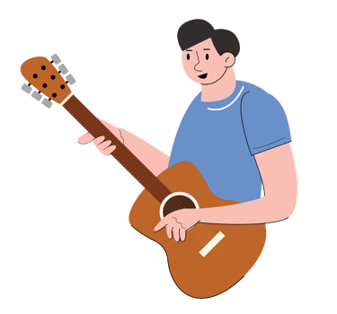 hobby character people playing guitar png