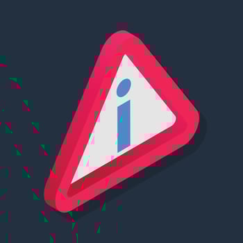 Exclamation Mark - Isometric 3d illustration. vector