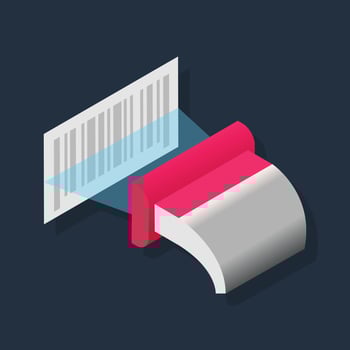 Barcode Scan - Isometric 3d illustration. vector