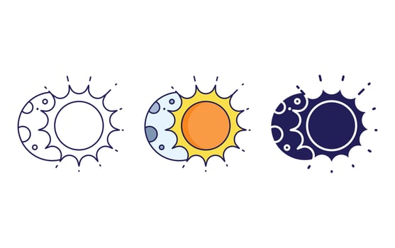 Lunar Eclipse icon vector