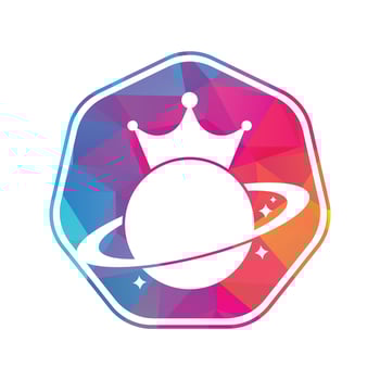 King Planet Vector Logo Design.