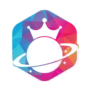 King Planet Vector Logo Design.