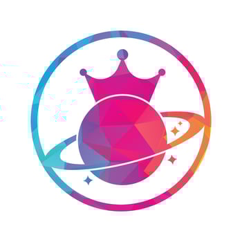 King Planet Vector Logo Design.