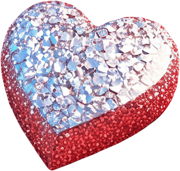 3D illustration of heart shape with abstract surface png