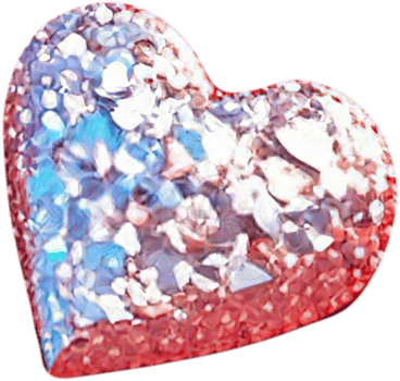 3D illustration of heart shape with abstract surface png