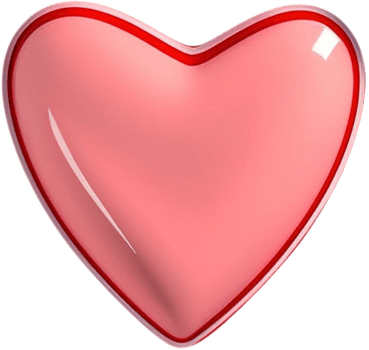 Sparkling 3D illustration of a heart symbolizing love and romance png