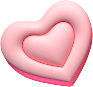 3D Heart Illustration Expressing Emotion of Love png