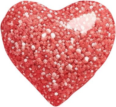 3D illustration of heart shape with abstract surface png