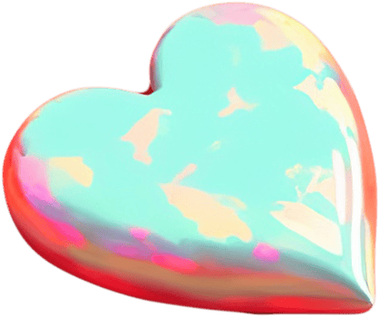3D heart illustration symbol of love and romance png