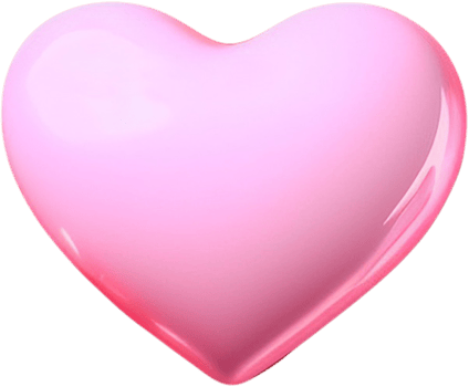 3D heart illustration symbol of love and romance png