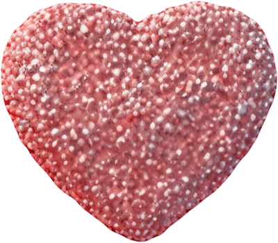 3D illustration of heart shape with abstract surface png