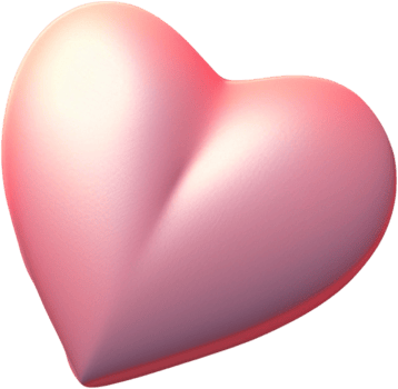 3D heart illustration symbol of love and romance png