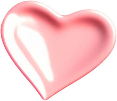 3D shiny heart shape illustration as a symbol of love and romance png