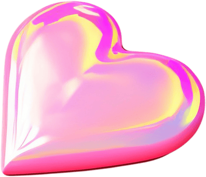 Shiny 3D heart symbolizing love and romance png