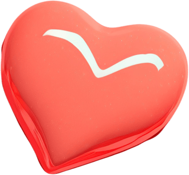 Shiny 3D heart symbolizing love and romance png