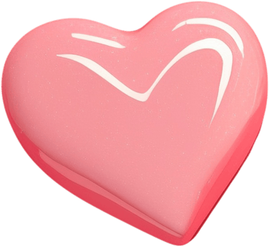 Shiny 3D heart symbolizing love and romance png
