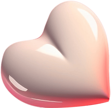 Shiny 3D heart symbolizing love and romance png