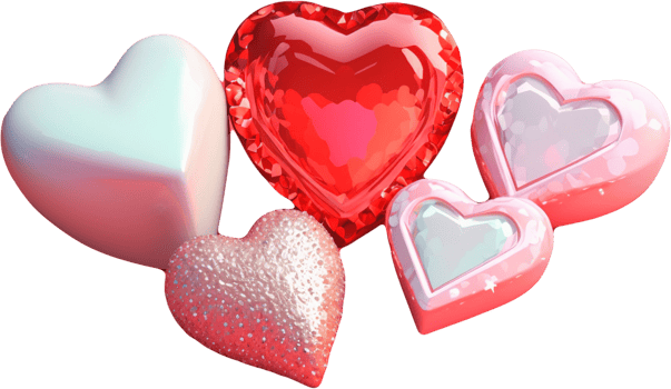 3D Heart Illustration Representing Love and Romance png