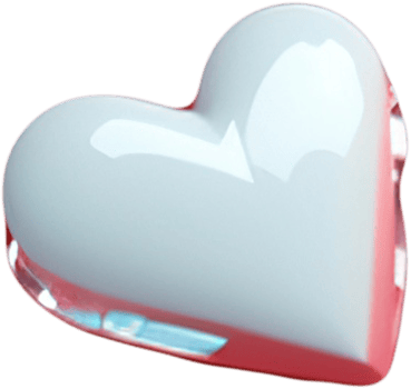 3D shiny heart shape illustration as a symbol of love and romance png