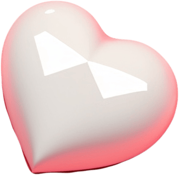 3D gleaming heart shape illustration symbolizing love and passion png