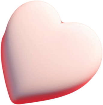 3D Heart Illustration for Wedding and Anniversary png