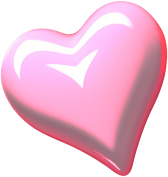 3D glossy heart shape illustration representing love and romance png