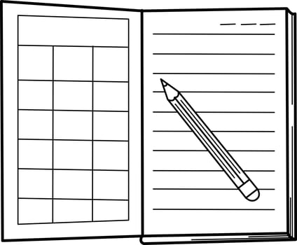 Pen and Book Doodle Vector Illustration