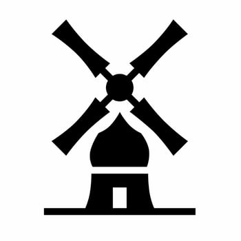 Turbine  windmill icon vector illustration. Stock vector.