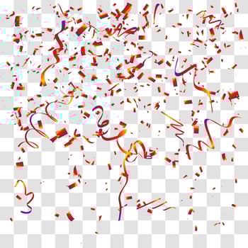 many falling tiny confetty vector