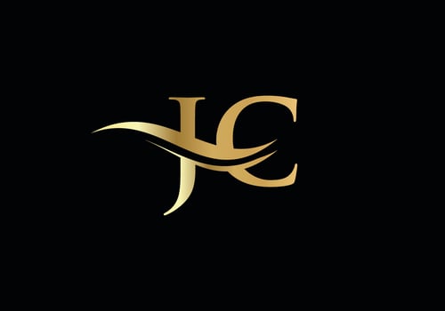 Initial Gold letter JC logo design. JC logo design with modern trendy vector