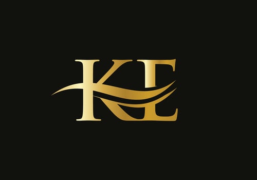 Initial KE letter business logo design vector template with minimal and modern trendy. KE logo design