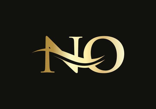 NO Letter Linked Logo for business and company identity. Initial Letter NO Logo Vector Template