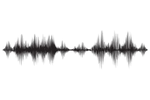 sound waves black color vector