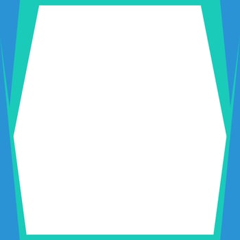 Blue, green triangles color with stripe line shape. Suitable for social media post and web internet ads. Template layout. Frame, boarder for text, picture, advertisement. Empty space. Curtains. vector