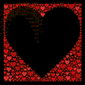 Red, pink and black heart background color with stripe line shape. Hearts, Valentines day, love. Suitable for social media post and web. Frame, boarder for text, picture, advertisement. Empty space. vector