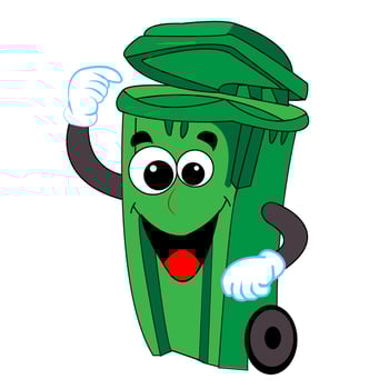 Garbage campaign in the trash vector
