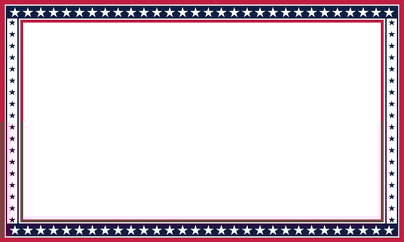 Patriotic border divider american usa flag. vector