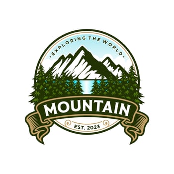 Mountain logo design vector illustration
