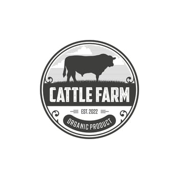 Cattle Farm Logo Vector Template