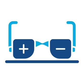 Prescription Sunglasses Glyph Two Color Icon vector