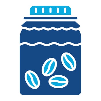 Coffee Jar Glyph Two Color Icon vector